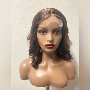 Human hair piano wig